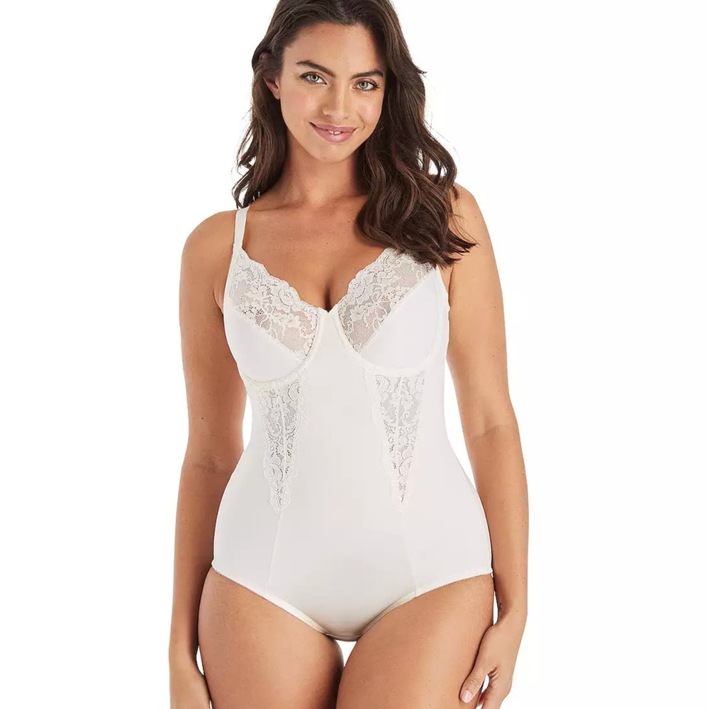 Maidenform Firm Control Shapewear Lace-Trim Body Shaper Bodysuit 42DD NWT